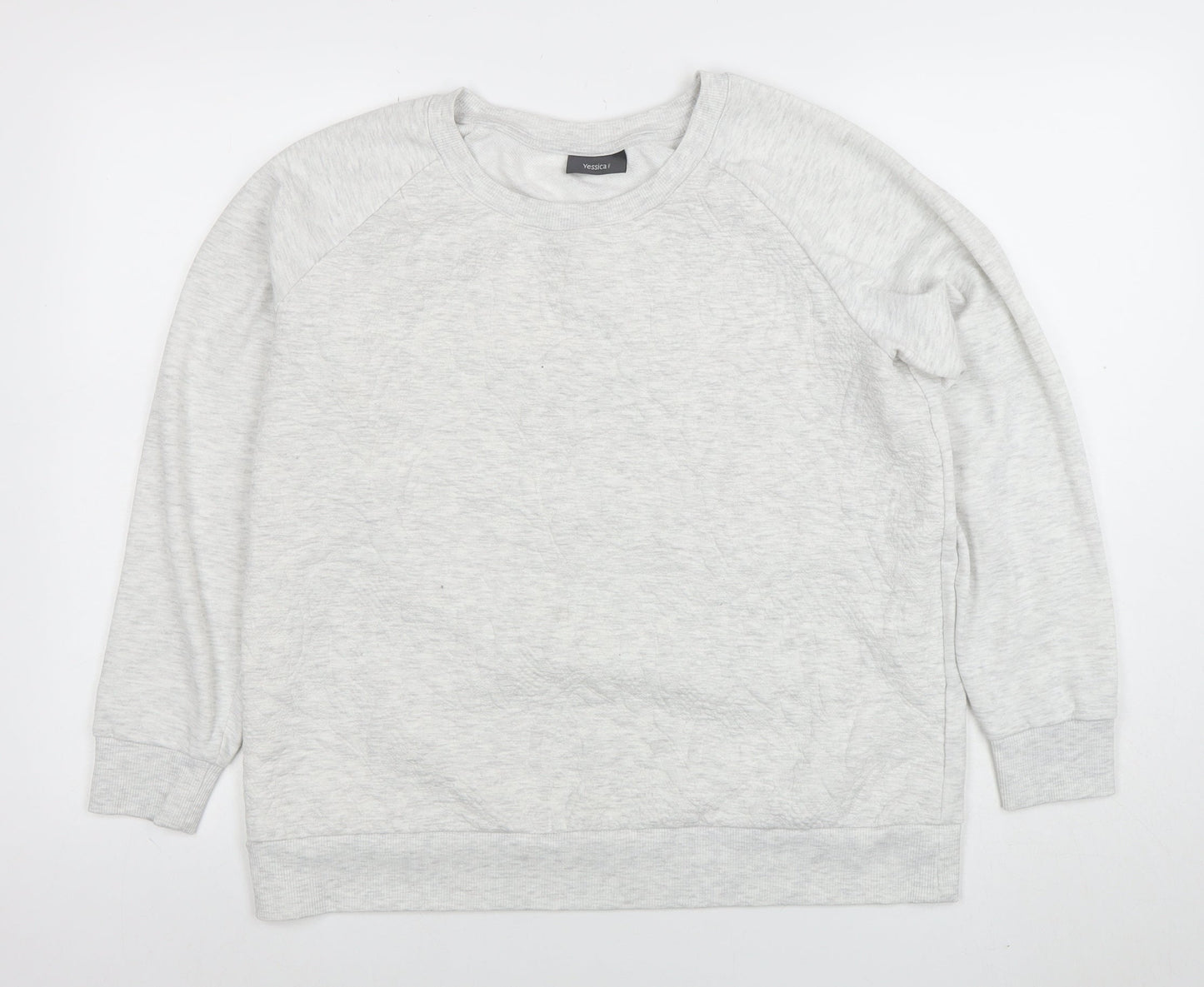 Yessica Women’s Grey Pullover Sweatshirt Size M Cotton Blend