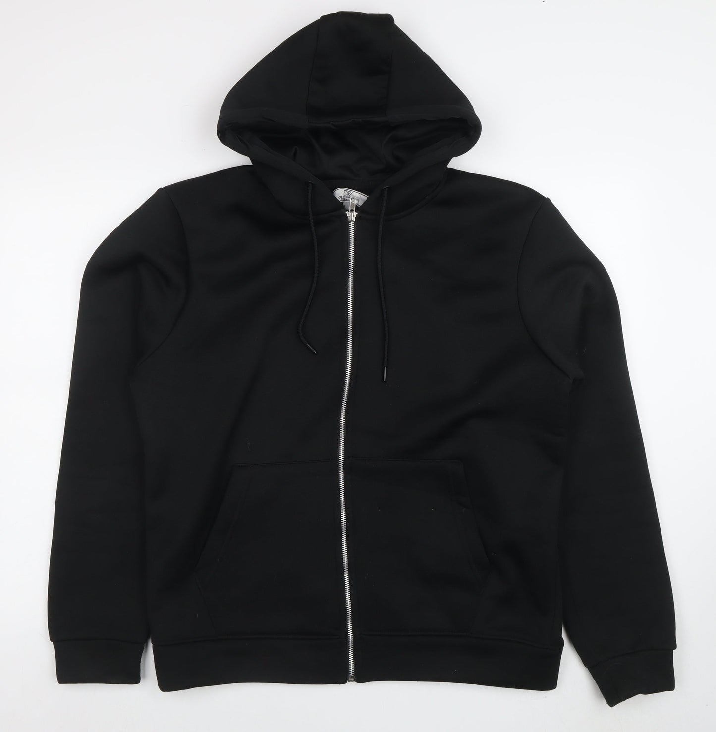 DON'T THINK TWICE Mens Black Full Zip Hoodie Size L Polyester