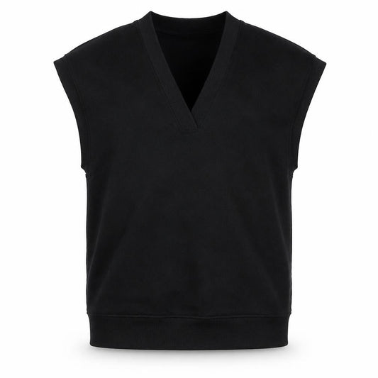 Zara Men's Black Sleeveless V-Neck Sweatshirt Vest Size S