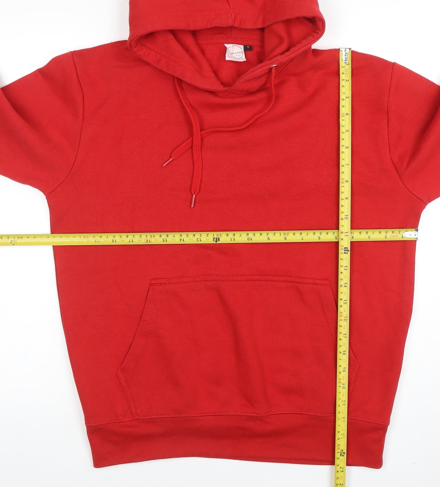 Urban Road Men's Red Pullover Hoodie Size S Casual Fleece