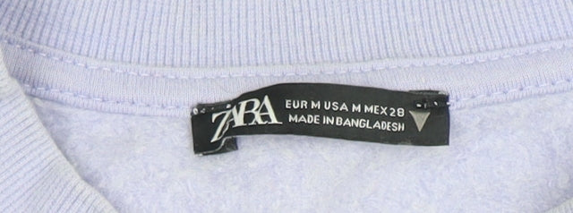 Zara Women Lilac Crew Neck Pullover Sweatshirt Size M