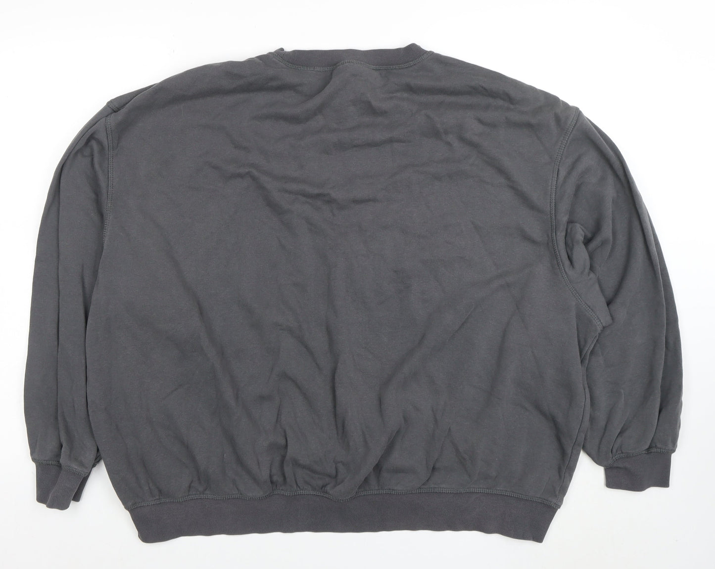 H&M Divided Women's Grey Cotton Blend Pullover Sweatshirt Size L