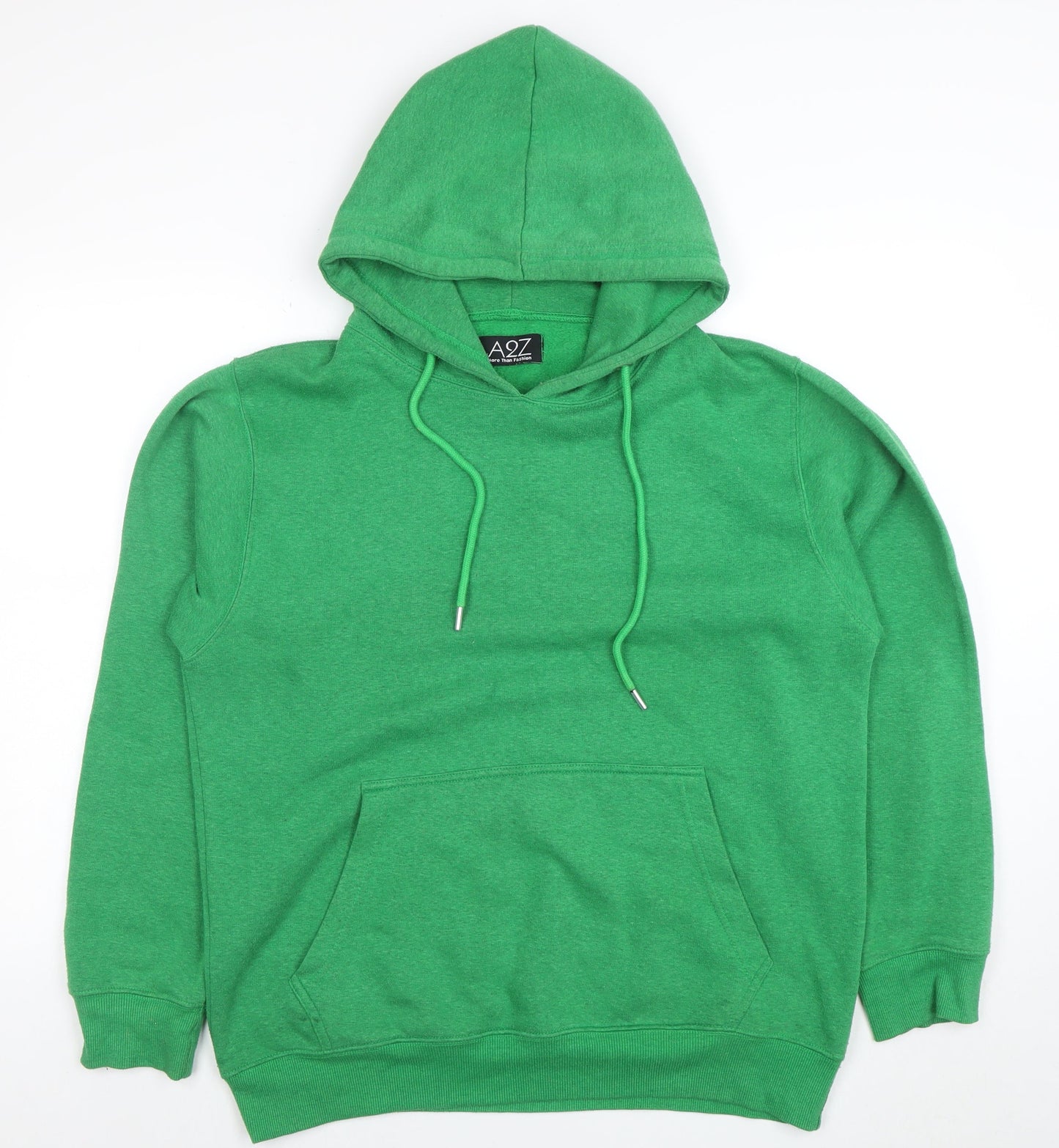 A2Z Men's Green Pullover Hoodie Size M Fleece Cotton Blend