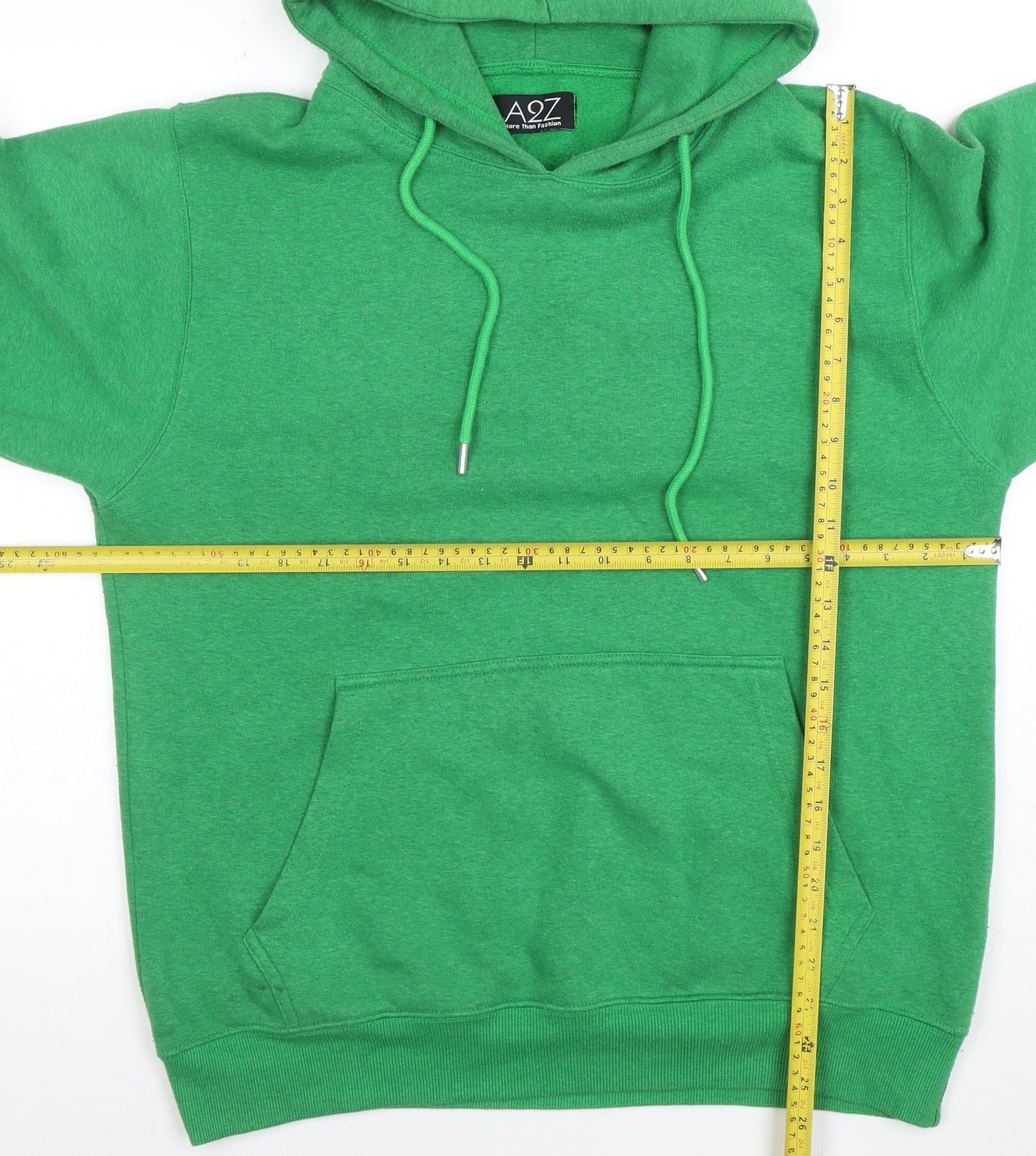 A2Z Men's Green Pullover Hoodie Size M Fleece Cotton Blend