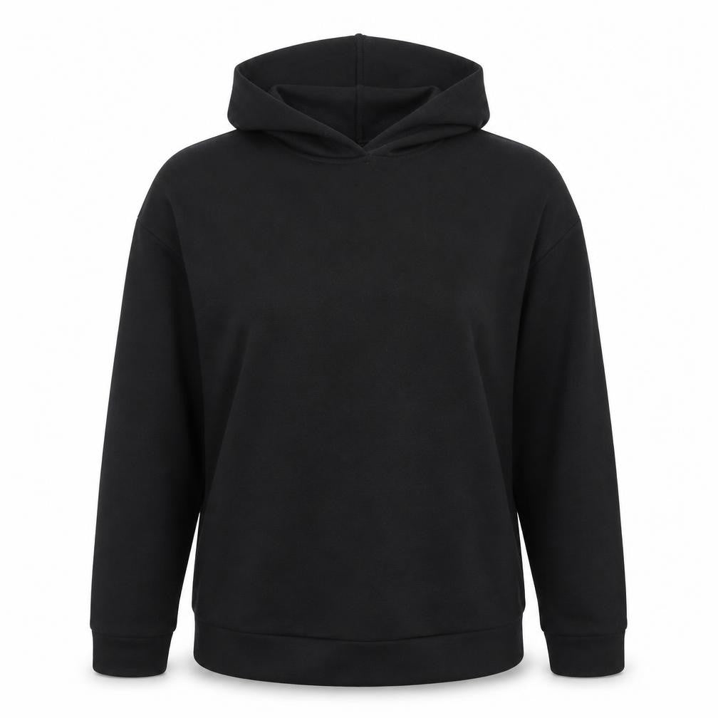Stradivarius Womens Black Pullover Hoodie Size L Viscose Blend