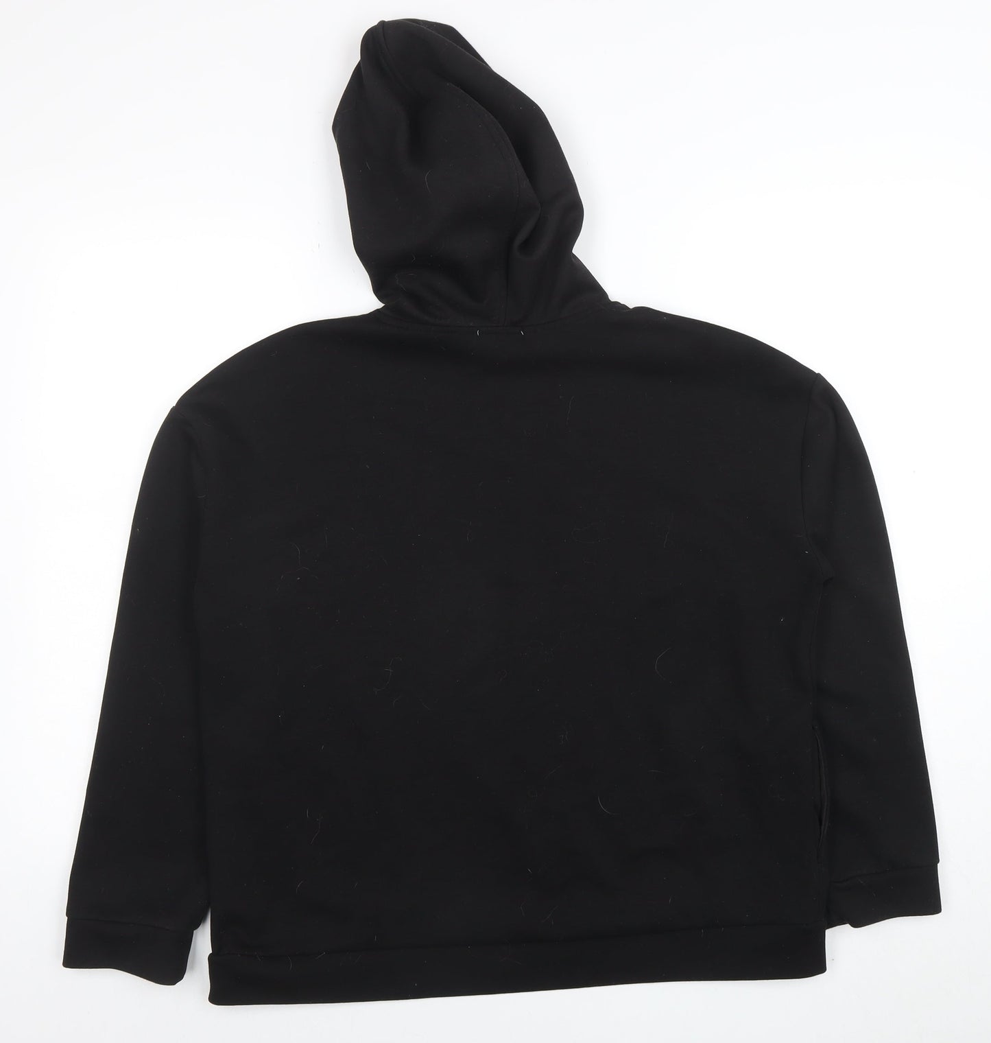 Stradivarius Womens Black Pullover Hoodie Size L Viscose Blend