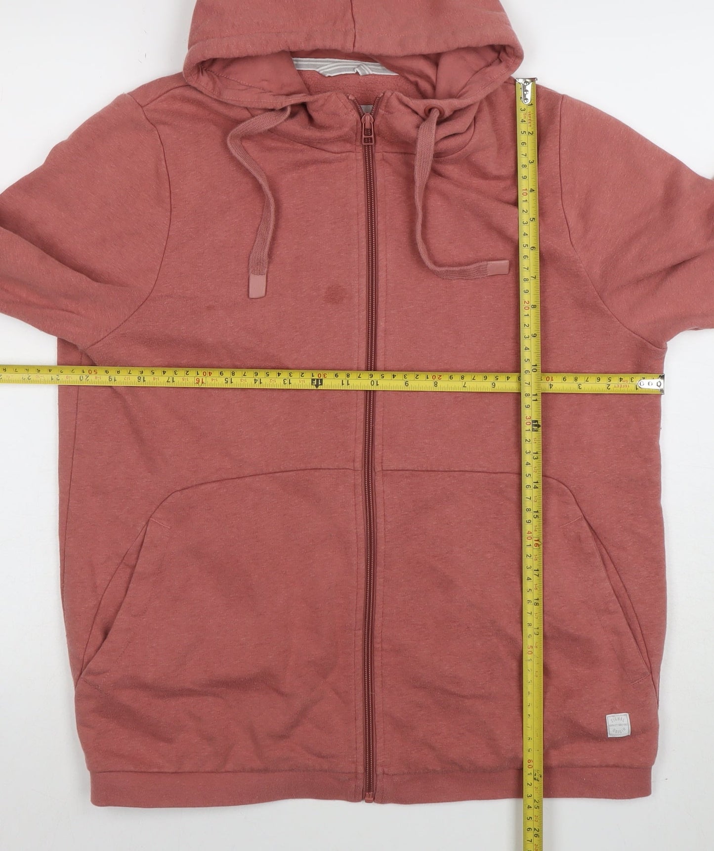 Signal Women’s Pink Full Zip Hoodie Sweatshirt Size M Cotton Blend