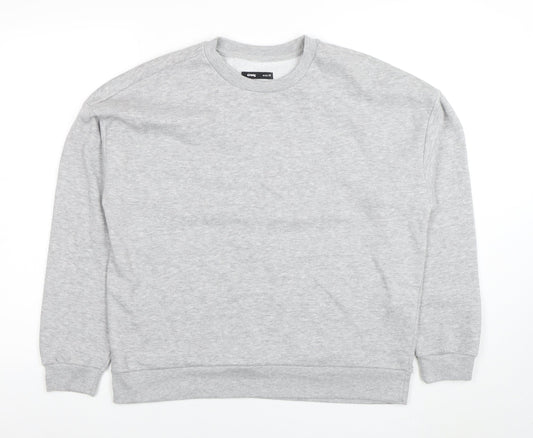 Sinsay Womens Grey Pullover Sweatshirt Size M Cotton Blend