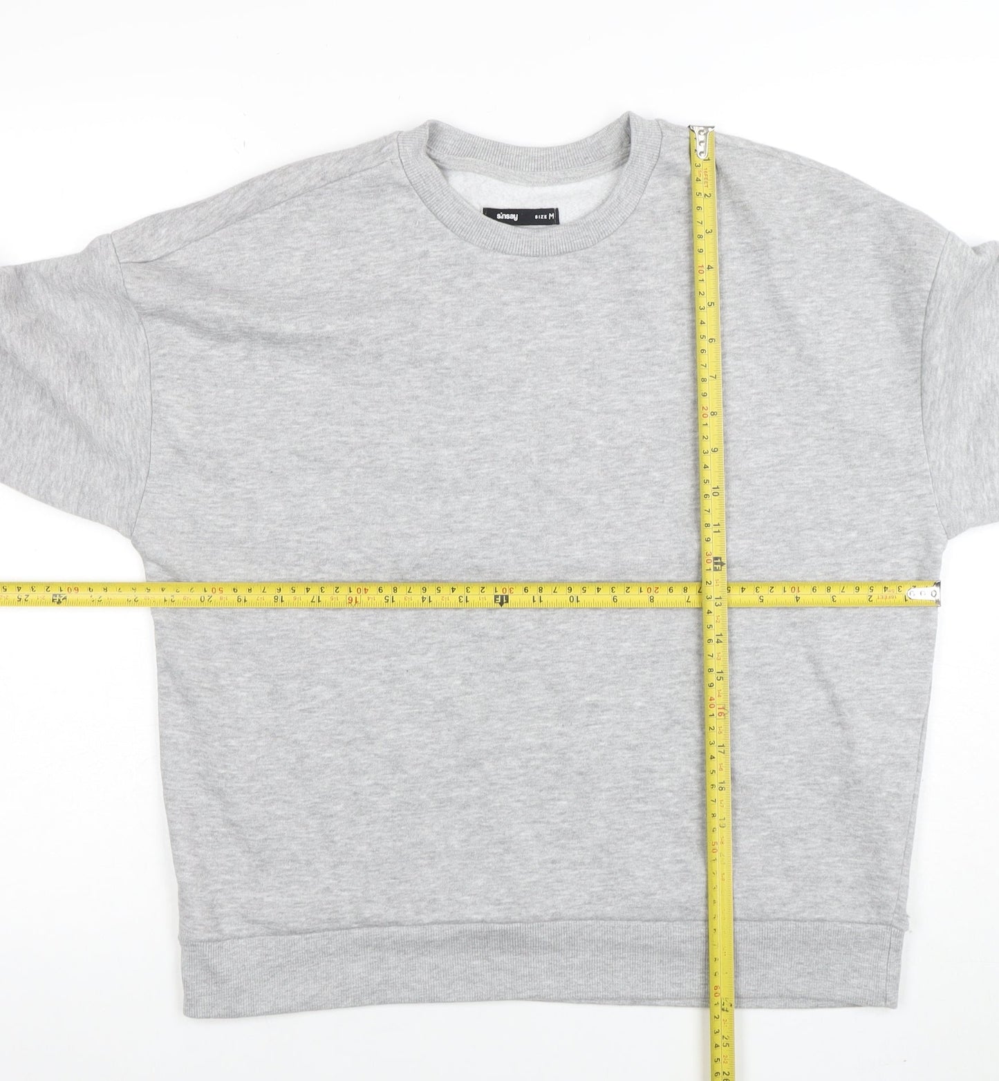 Sinsay Womens Grey Pullover Sweatshirt Size M Cotton Blend