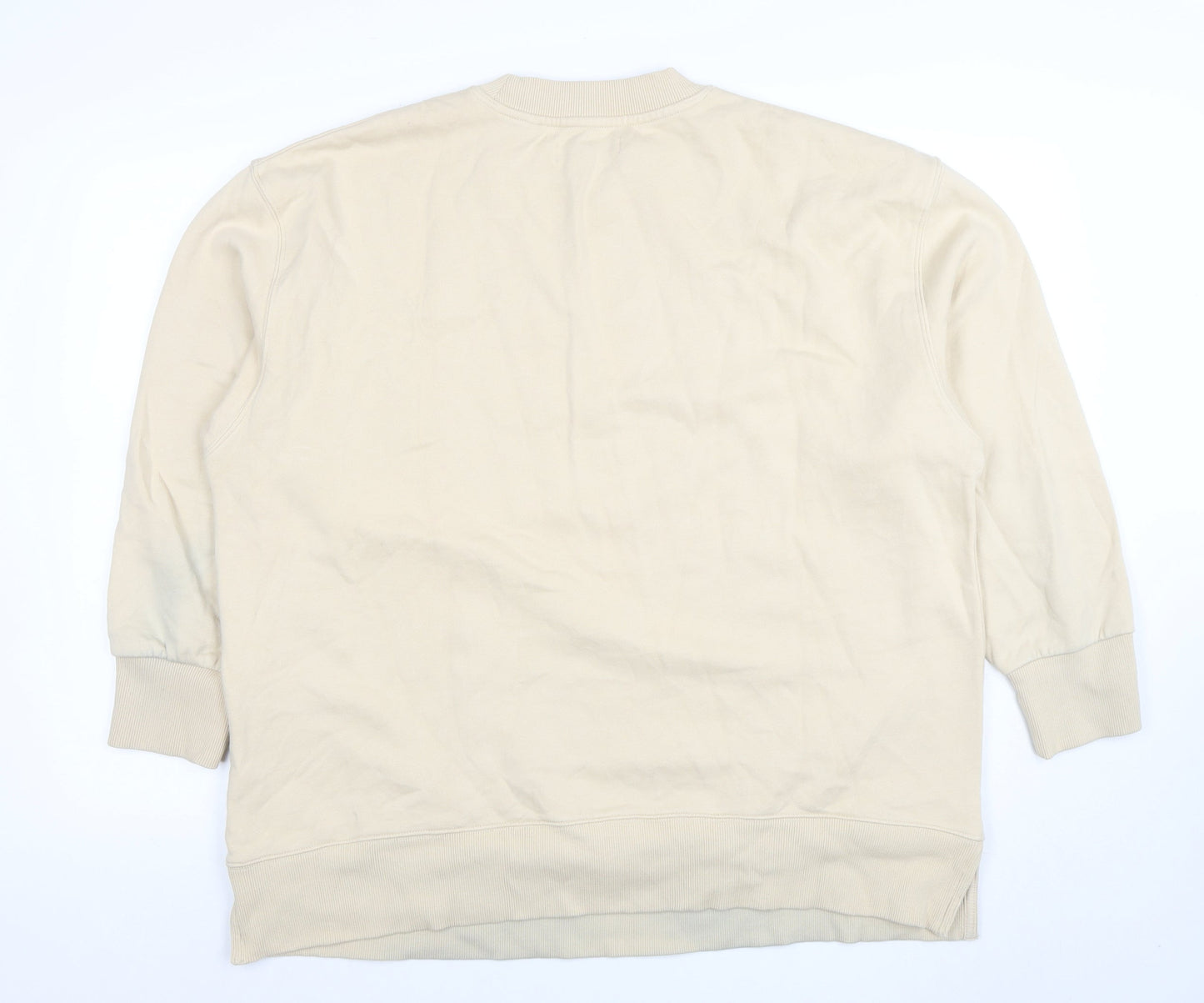 Next Men’s Beige XL Pullover Sweatshirt Long Sleeve Crew Neck