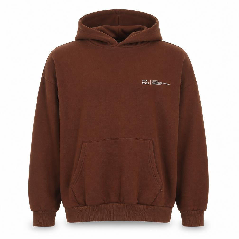 Boohoo Women Brown Pullover Hoodie Medium Cotton Blend Casual