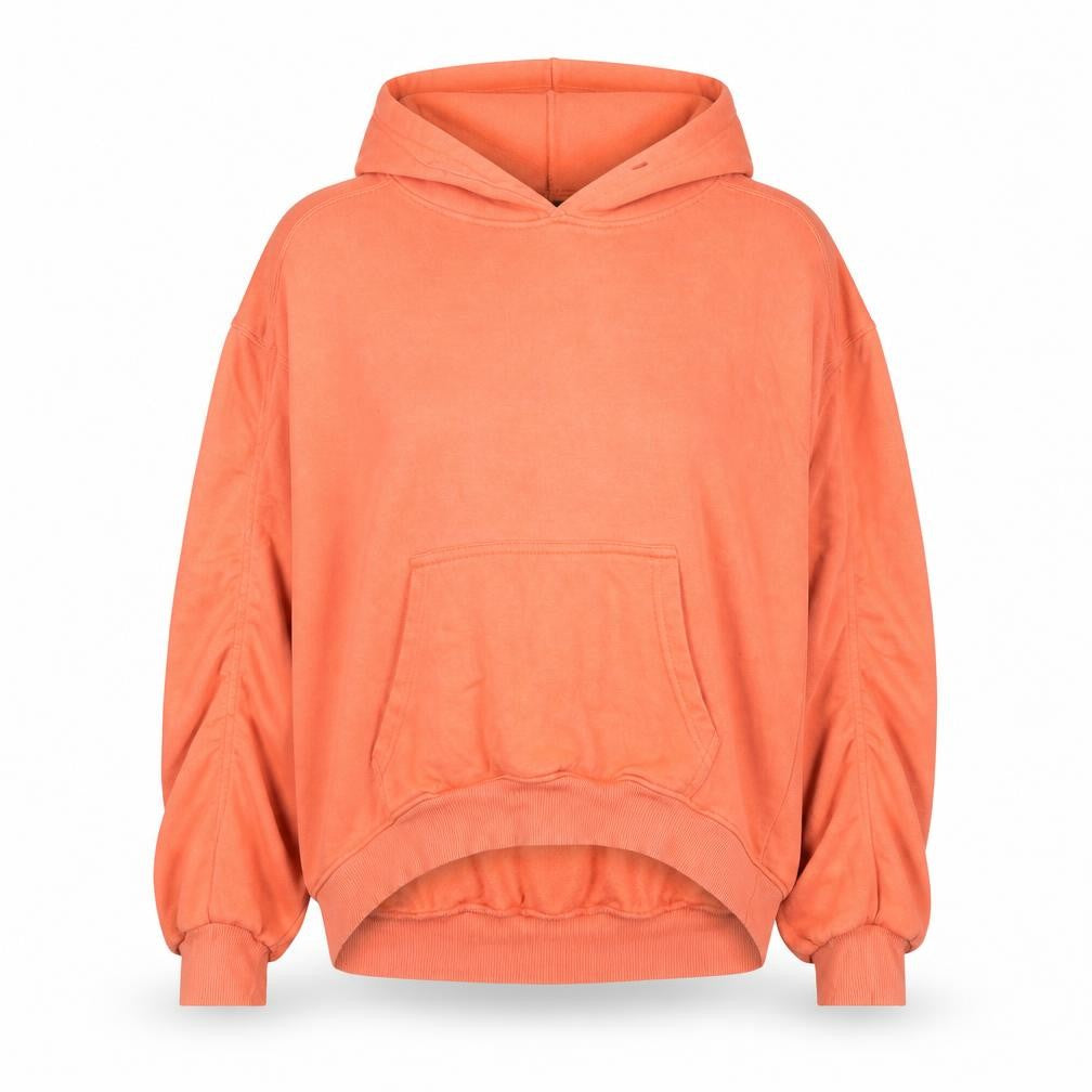 Rising Women's Orange Pullover Hoodie S/M Cotton Blend Casual