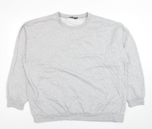 I Saw It First Women Grey Size 22 Crew Neck Pullover Sweatshirt