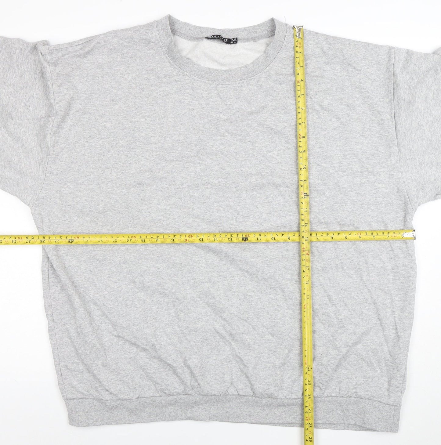 I Saw It First Women Grey Size 22 Crew Neck Pullover Sweatshirt