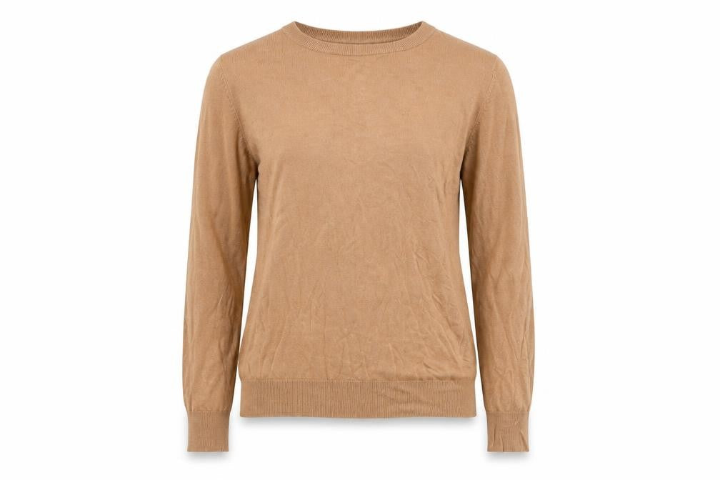 Primark Women Brown Medium Crew Neck Knit Pullover Jumper