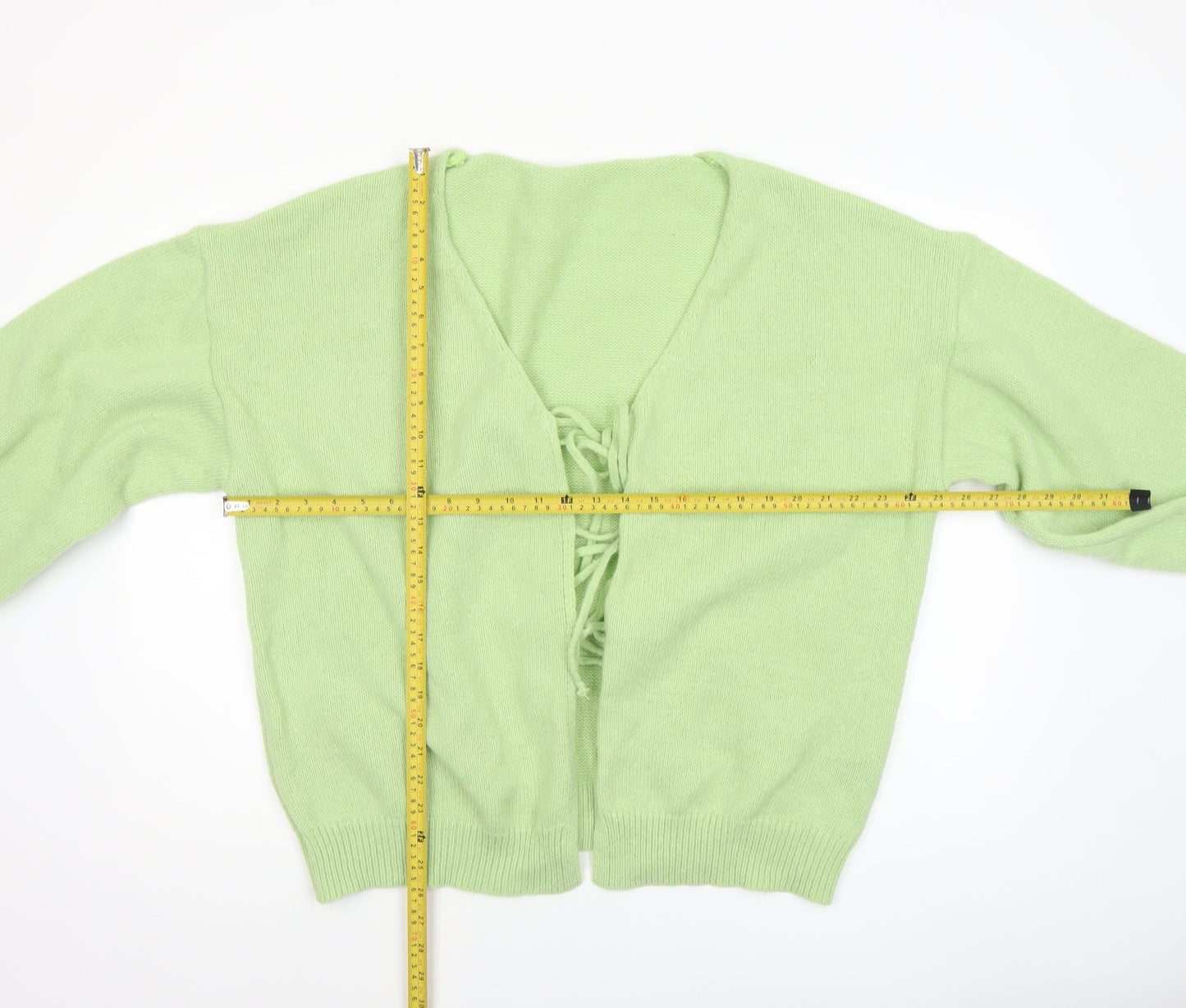 SHEIN Curve Women's Green 3XL Knit V-Neck Long Sleeve Cardigan