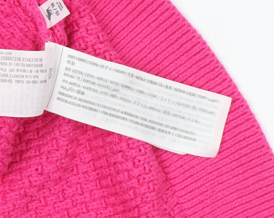 Abercrombie & Fitch Kids Girls Pink Knit Halter Tank Top 15-16 Years Cotton Blend