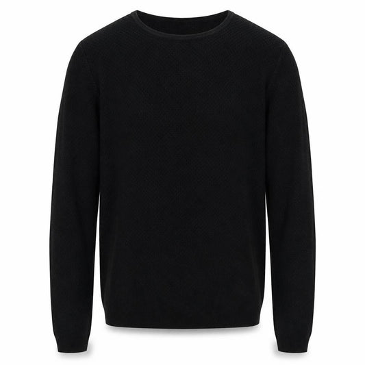 Zara Man Black Cotton Blend Men's S Crew Neck Knit Jumper