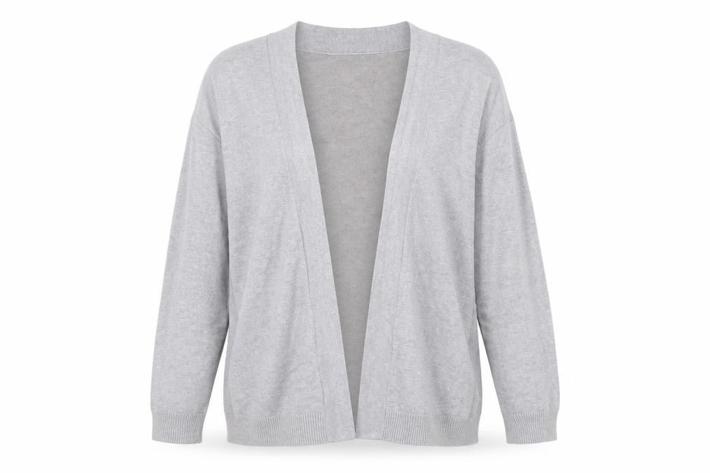 M&Co Women’s Petite Grey Viscose Knit Open Cardigan XL