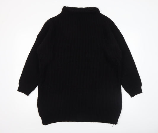 PrettyLittleThing Womens Black High Neck Knit Jumper Size M