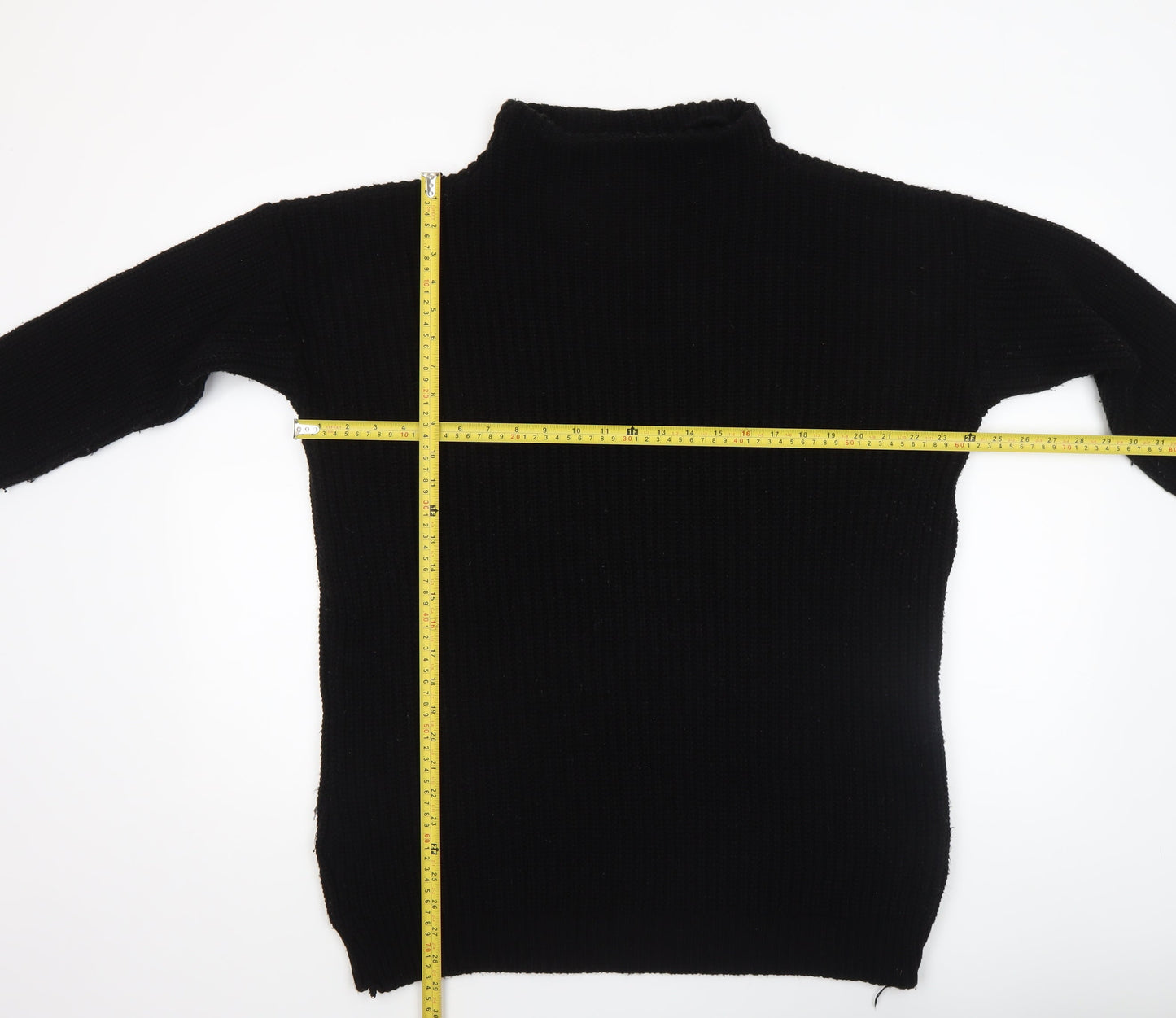 PrettyLittleThing Womens Black High Neck Knit Jumper Size M