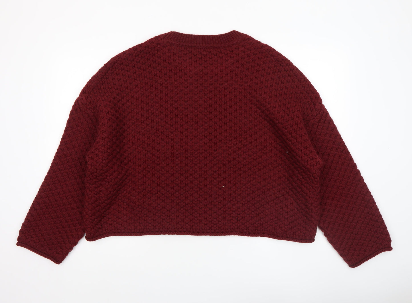 New Look Women’s Red Chunky Knit Crew Neck Jumper XL