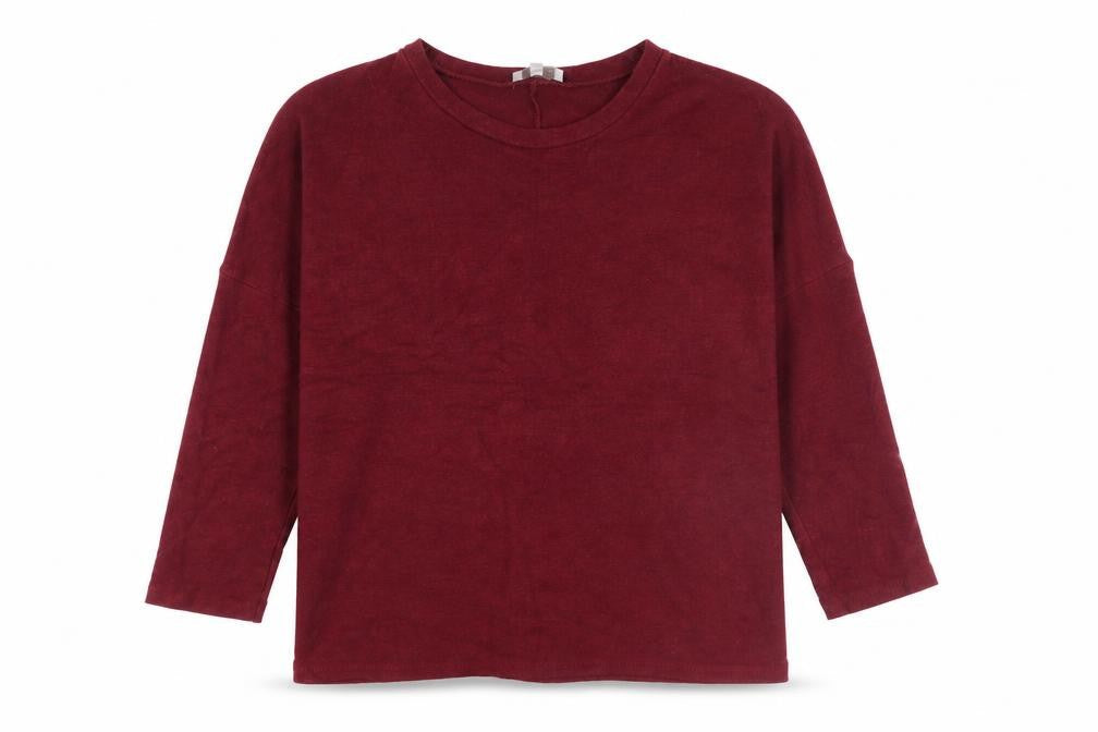 Apricot Women’s Red Relaxed Fit 3/4 Sleeve Pullover Jumper S