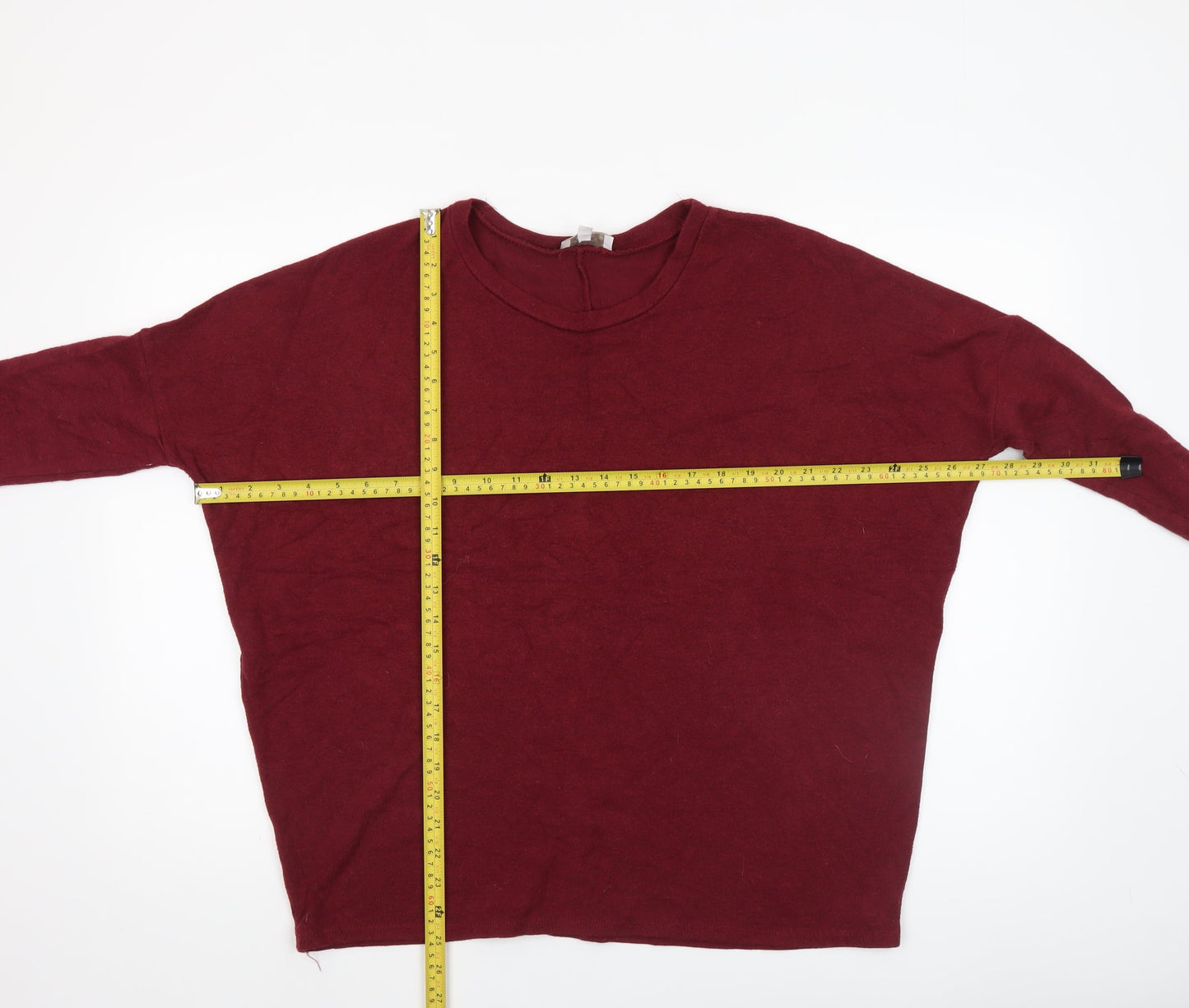 Apricot Women’s Red Relaxed Fit 3/4 Sleeve Pullover Jumper S