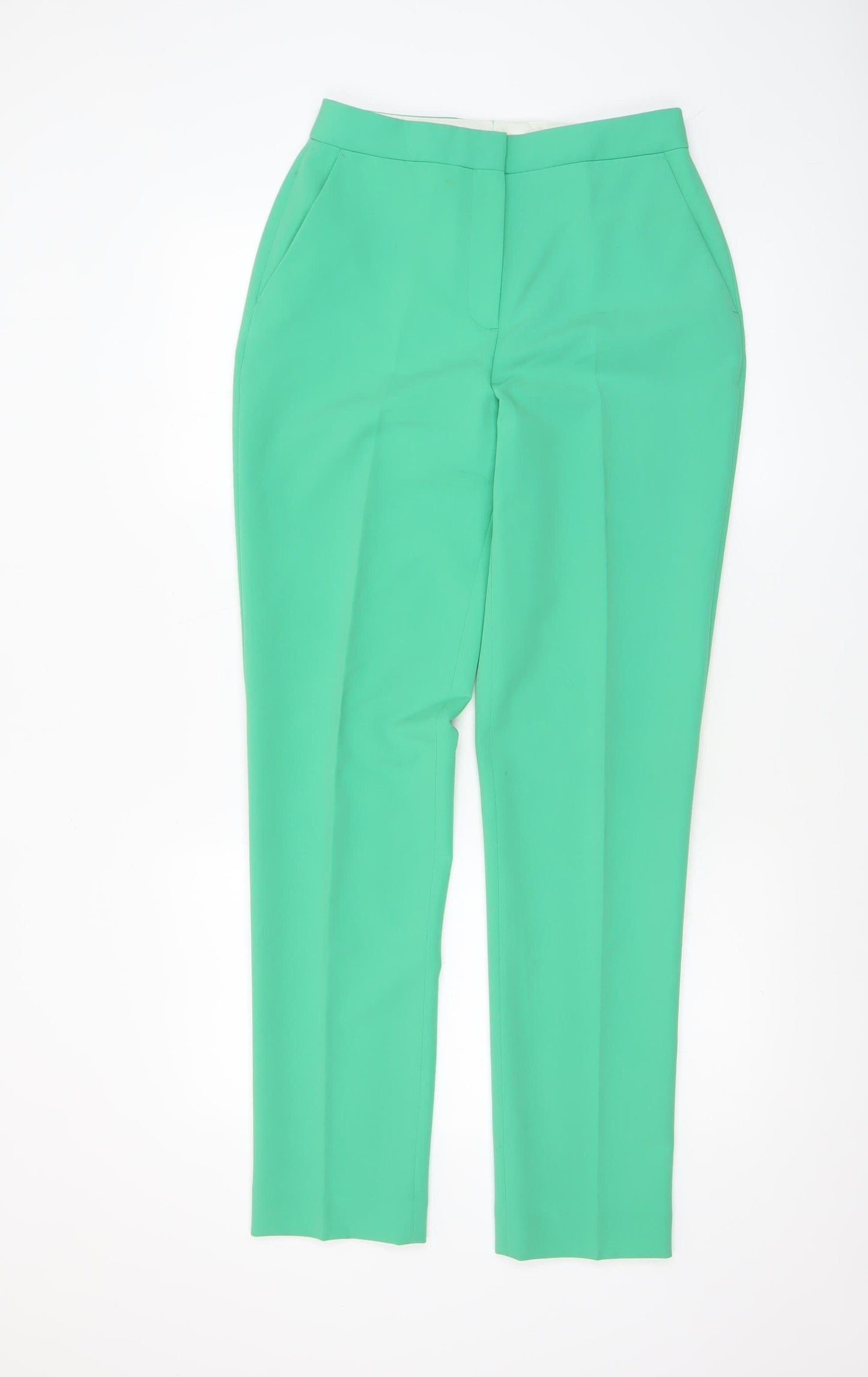 Topshop Women's Green Tailored Trousers Size 8 Slim Fit