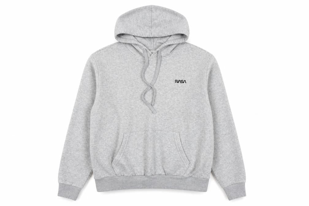 H&M Divided Women's Grey NASA Hooded Pullover Hoodie Size S