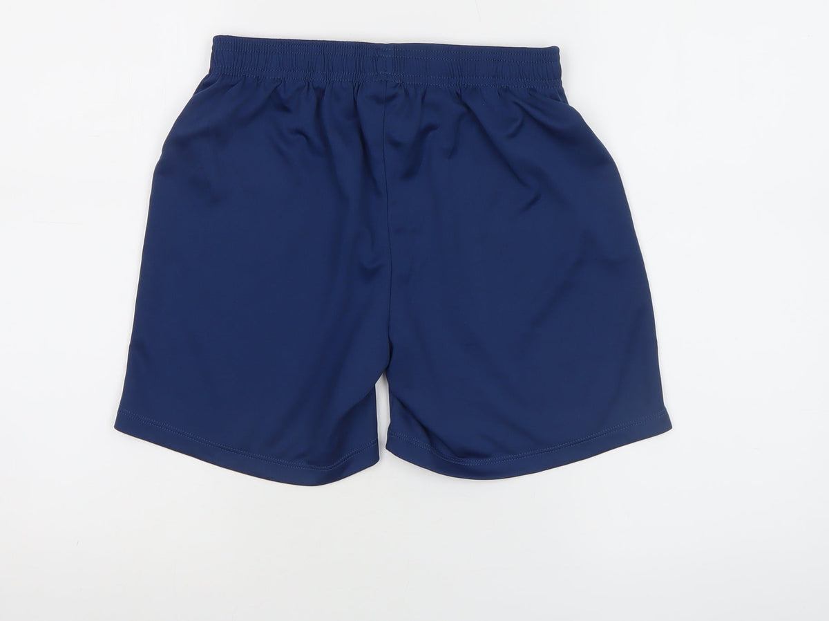 Umbro Boys Blue Athletic Football Shorts Size 13 Years Quick Dry Sportswear
