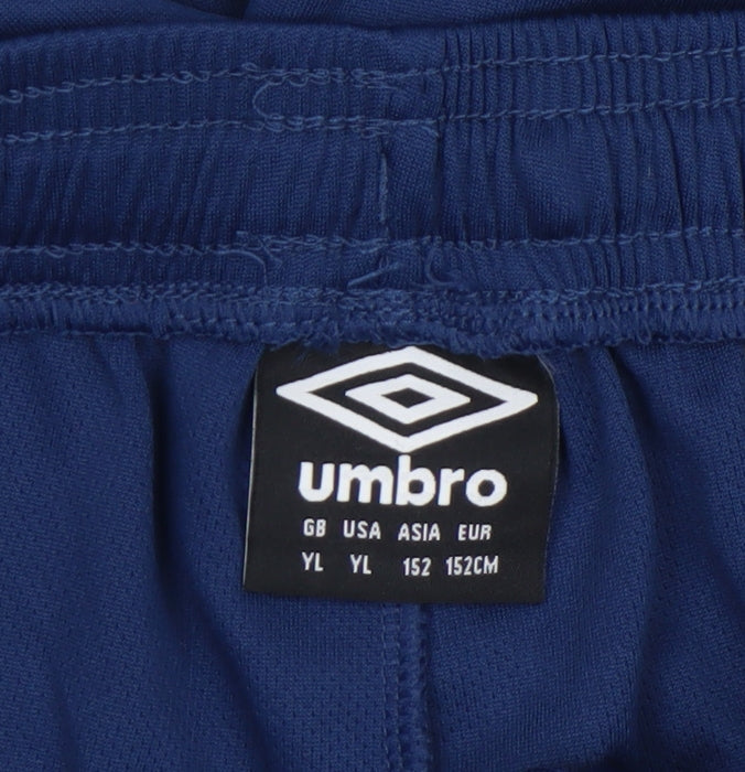 Umbro Boys Blue Athletic Football Shorts Size 13 Years Quick Dry Sportswear