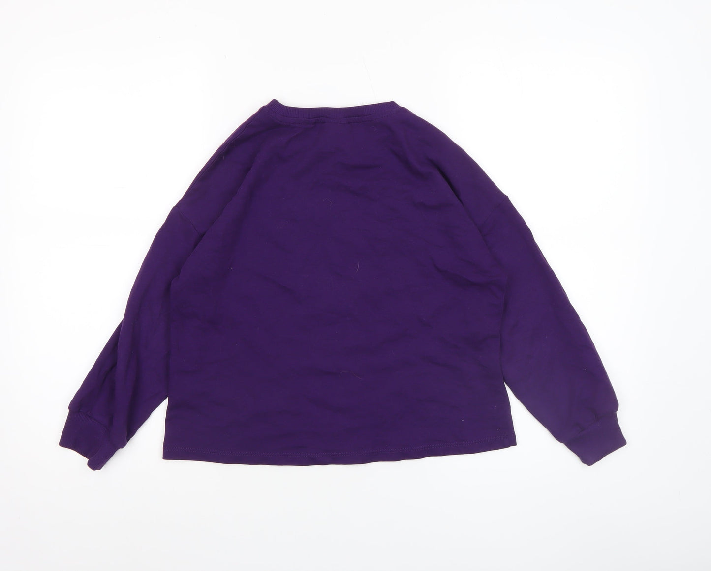 Next Girls Purple Stitch Christmas Wishes Long Sleeve Cotton T-Shirt 8 Years