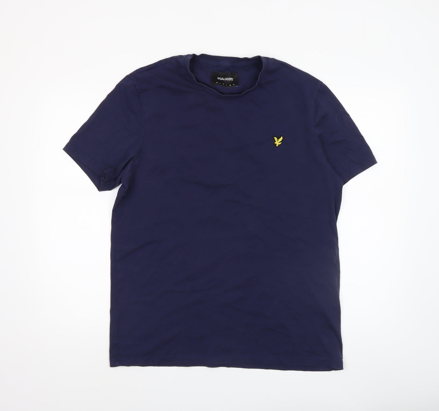 Lyle & Scott Men's Navy Blue Short Sleeve Organic Cotton Crew Neck T-Shirt Size L
