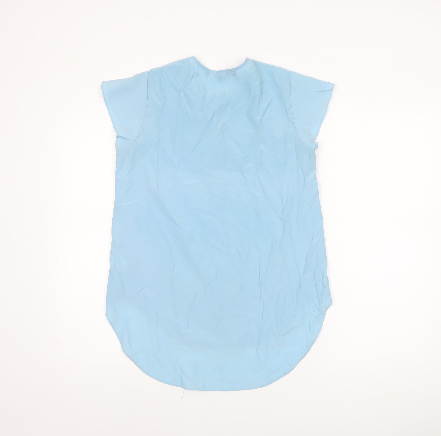 French Connection Women's Blue Button-Up Short Sleeve Blouse XS