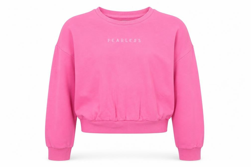 Marks & Spencer Girls Pink Fearless Logo Sweatshirt 12 Years Pullover