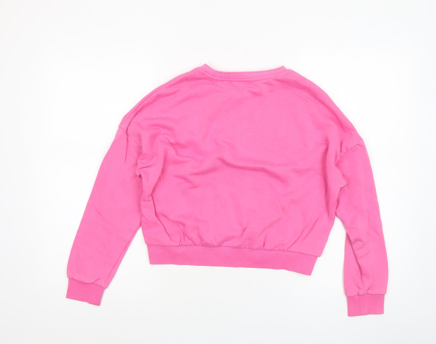 Marks and Spencer Girls Pink Fearless Logo Sweatshirt 12 Years Pullover