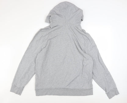 Levi's Men's Grey Pullover Hoodie L Logo Graphic Cotton Fleece