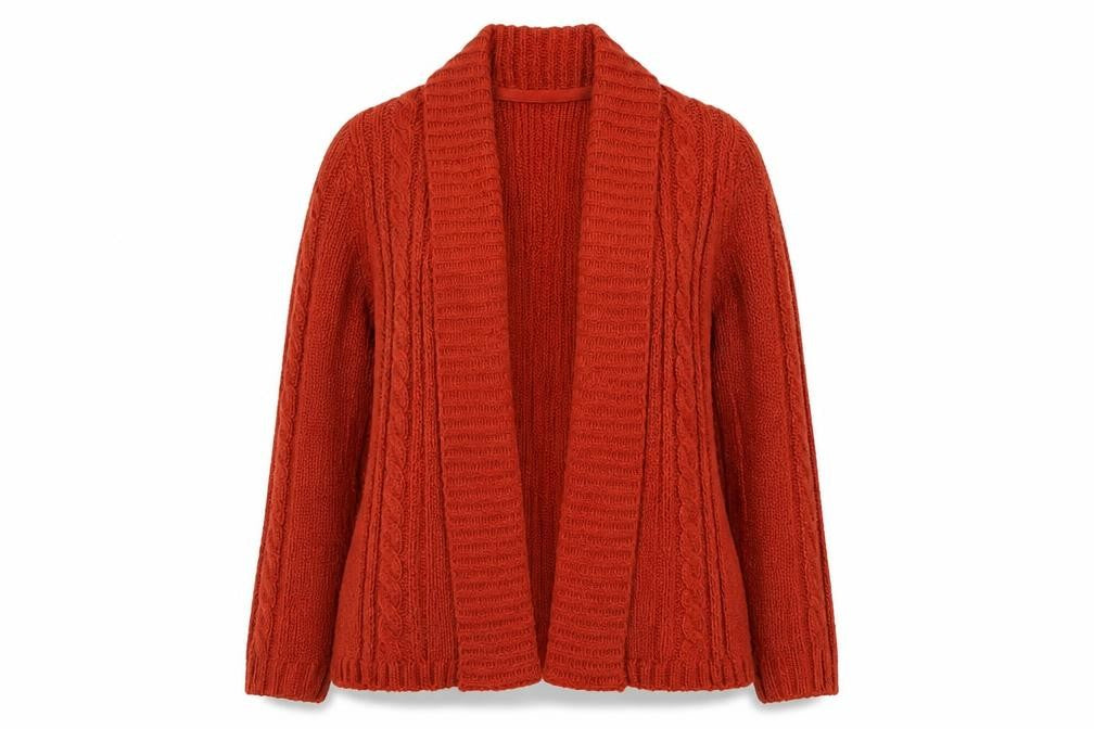 Marks & Spencer Women’s Orange Cable Knit Cardigan Size S