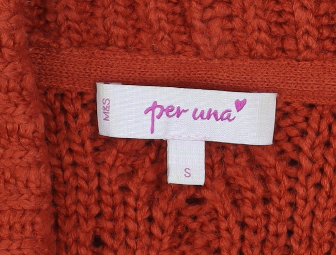 Marks and Spencer Women’s Orange Cable Knit Cardigan Size S
