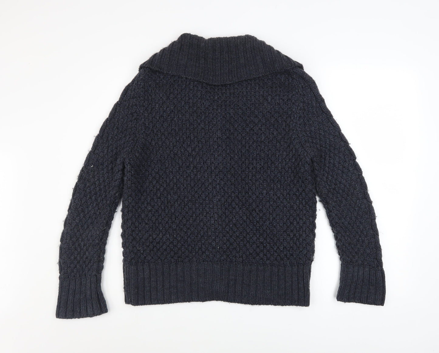 Marks and Spencer Per Una Women's Navy Cable-Knit Cardigan Size S