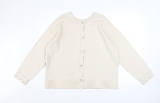 GU Women’s Ivory Knit Button Up Cardigan XL Relaxed Fit