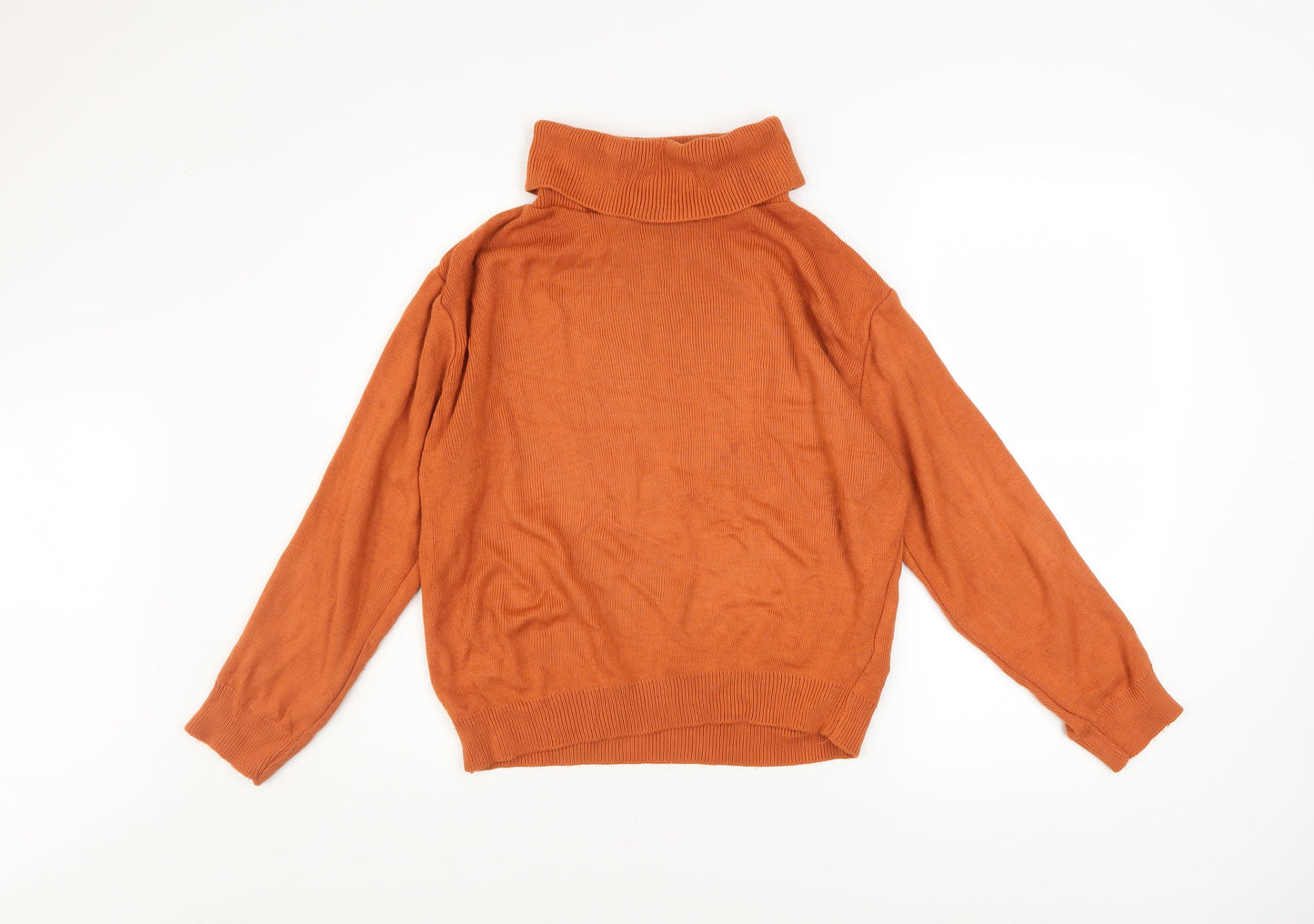 Boohoo Women's Brown Roll Neck Long Sleeve Knit Jumper Size S