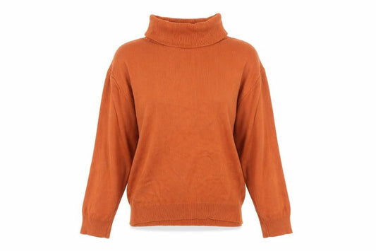 Boohoo Women's Brown Roll Neck Long Sleeve Knit Jumper Size S