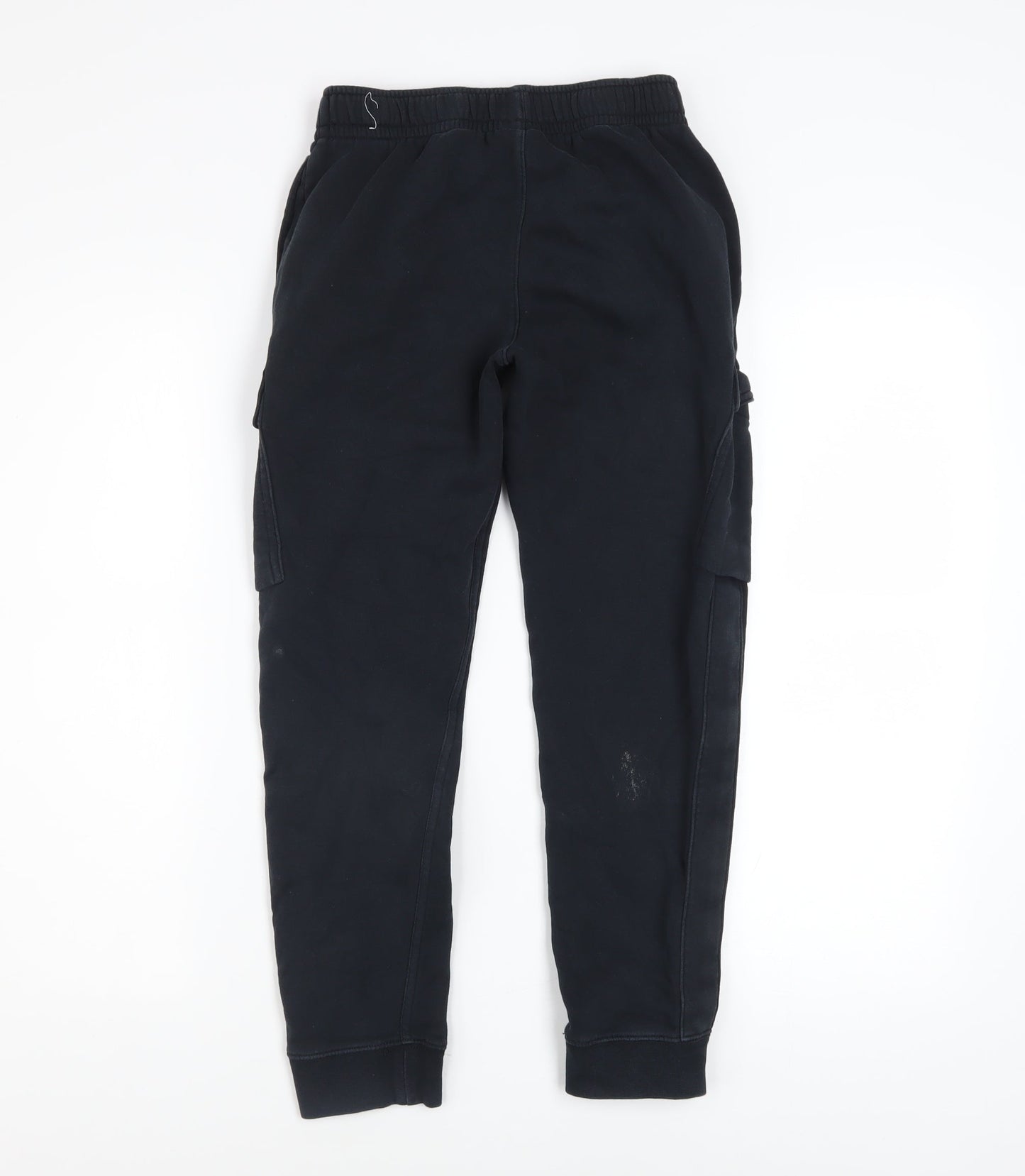 Nike Boys Black Jogger Cargo Trousers M 10-11 Years Cotton Fleece
