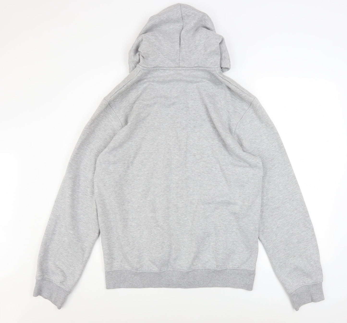 Enzo Men's Grey Full Zip Hoodie XL Regular Fit Fleece Sweatshirt