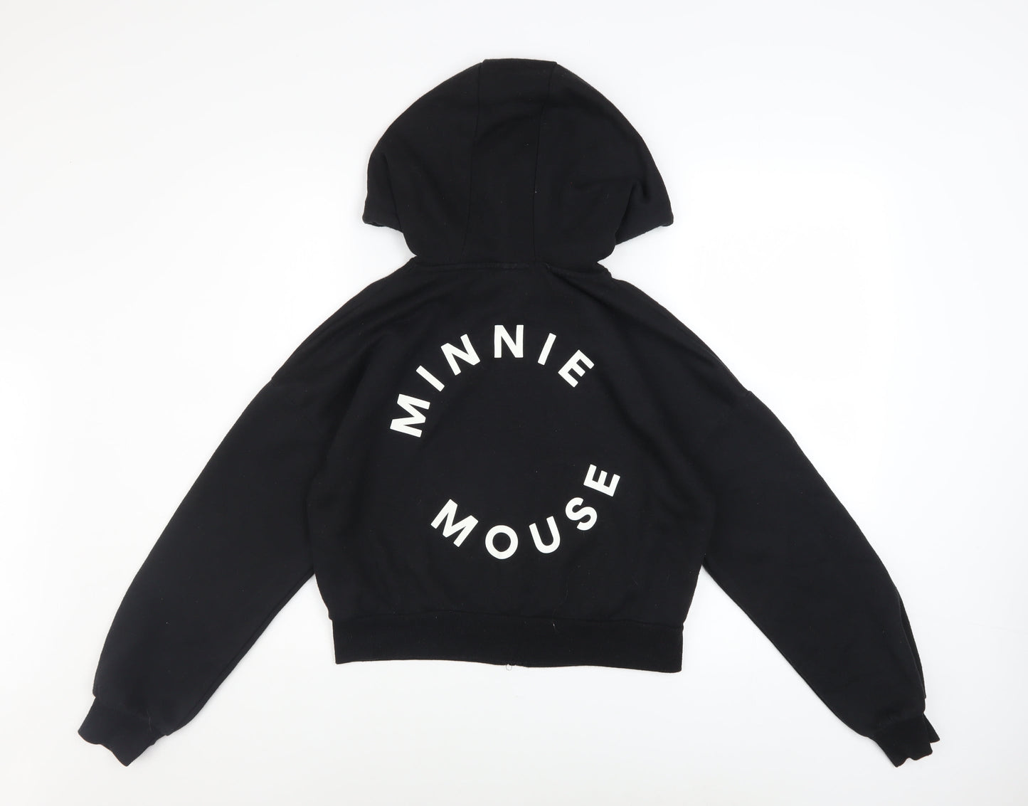 Disney Women’s Black Minnie Mouse Full Zip Hoodie XS 6/8