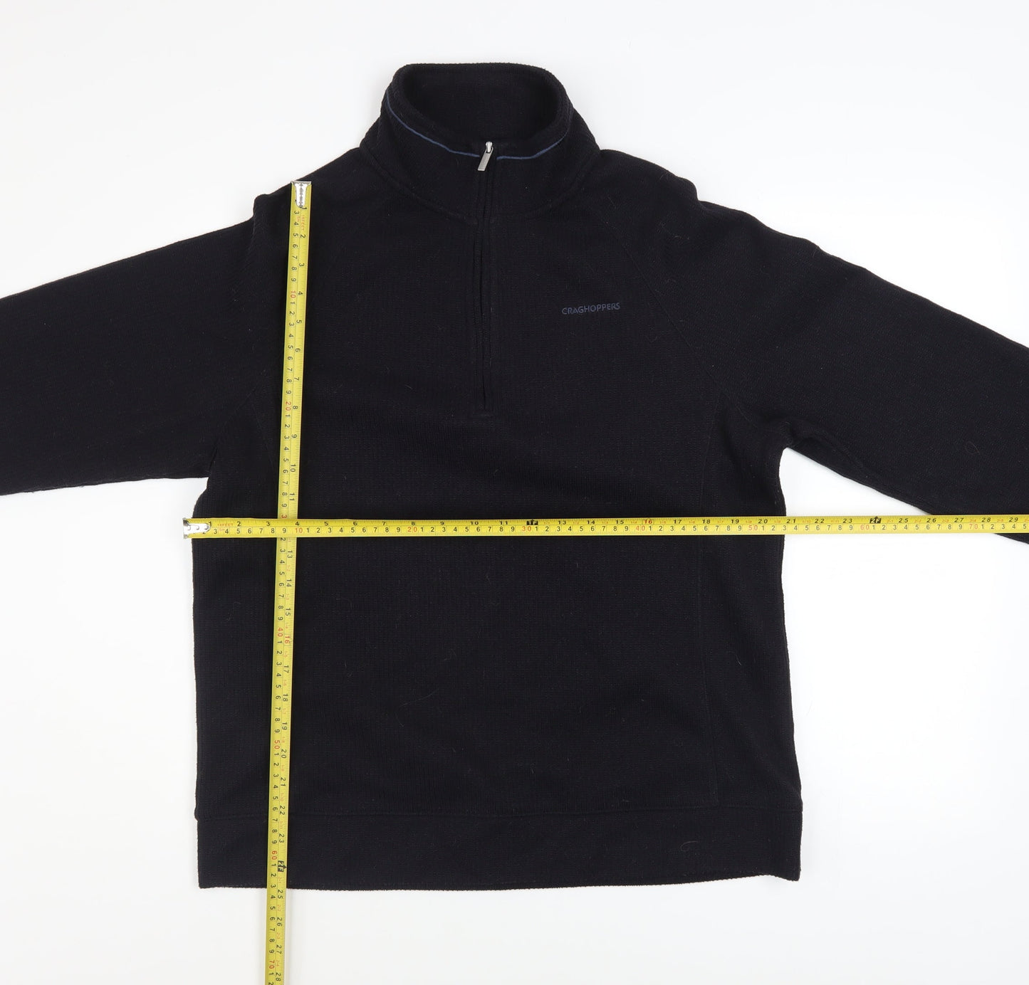 Craghoppers Men’s Black Fleece 1/4 Zip Pullover Sweatshirt L
