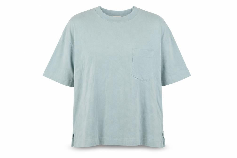 GU Women Blue XL Basic Cotton Short Sleeve T-Shirt