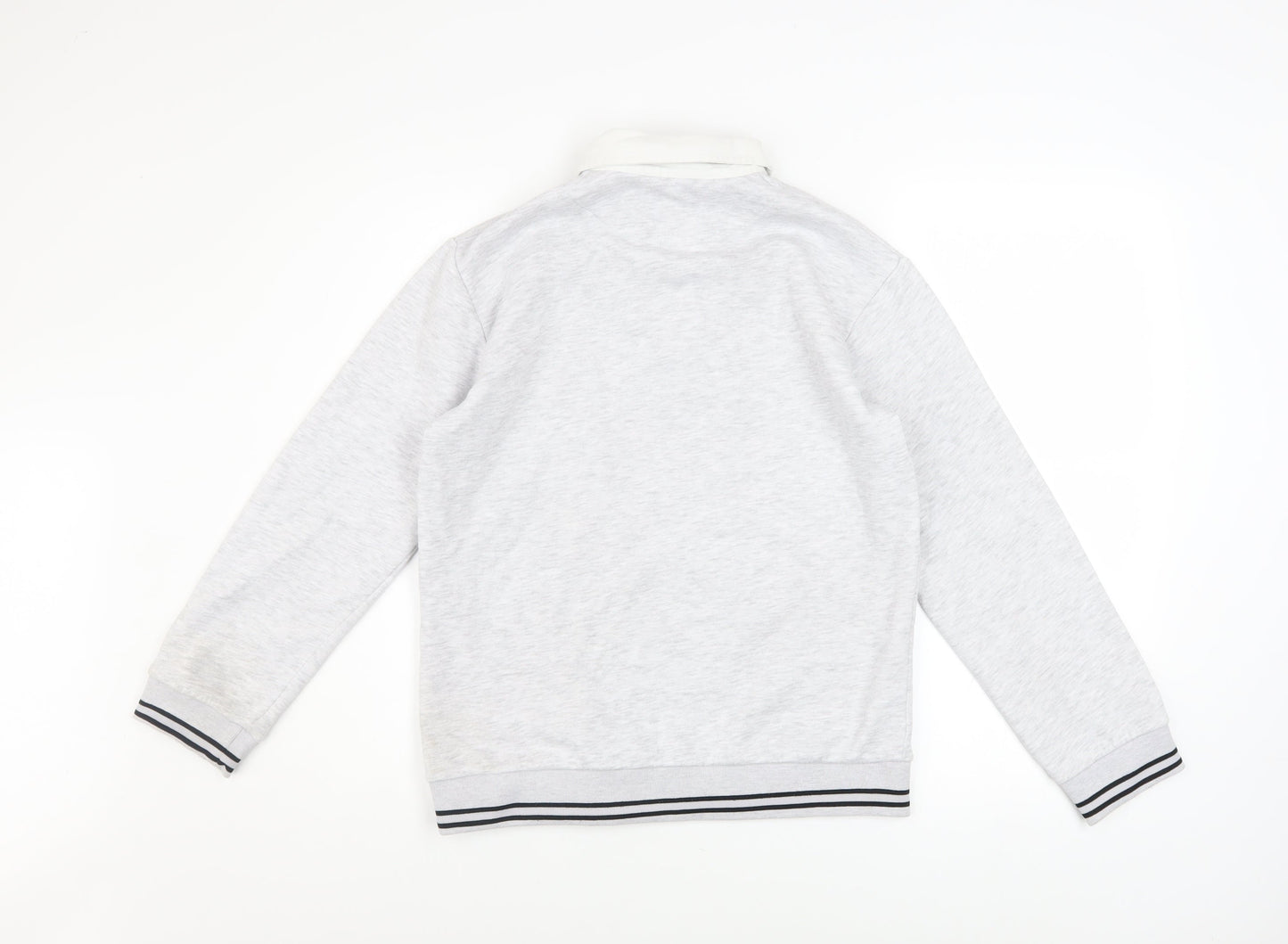 River Island Girls Grey Fleece Collared Henley Sweatshirt 11-12 Years
